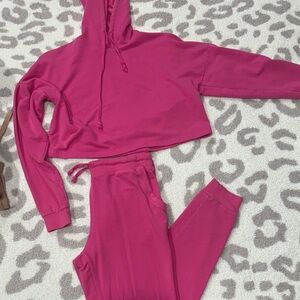 Fashion Nova Pink Hoodie and Jogger Set